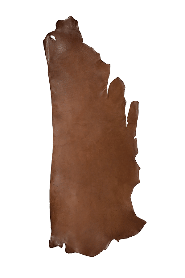 Drum Dyed Back Walnut Leather Hide